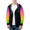 NerdyKeppie Soft Fade Lightweight Lesbian Pride Zip Up Hoodie. 