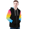 NerdyKeppie Soft Fade Lightweight Pan Pride Zip Up Hoodie. 