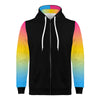 NerdyKeppie Soft Fade Lightweight Pan Pride Zip Up Hoodie. 