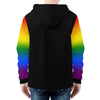 NerdyKeppie Soft Fade Lightweight Rainbow Gay Pride Zip Up Hoodie. 