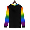 NerdyKeppie Soft Fade Lightweight Rainbow Gay Pride Zip Up Hoodie. 
