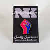 NerdyKeppie Solidarity Raised Fist Pride Enamel Pins. Raised fist Pride enamel pins from NerdyKeppie's first Kickstarter! Available in a wide selection of pride flags.