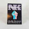 NerdyKeppie Solidarity Raised Fist Pride Enamel Pins. Raised fist Pride enamel pins from NerdyKeppie's first Kickstarter! Available in a wide selection of pride flags.