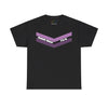 NerdyKeppie "Sounds Queer, I'm In" Cotton Queer Pride Tee Shirt. A unisex cotton tee shirt with a queer chevron design and the phrase "Sounds Queer, I'm In". This queer pride tee shirt has a classic fit.