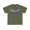 NerdyKeppie "Sounds Queer, I'm In" Cotton Queer Pride Tee Shirt. A unisex cotton tee shirt with a queer chevron design and the phrase "Sounds Queer, I'm In". This queer pride tee shirt has a classic fit.