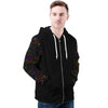 NerdyKeppie Source Code Lightweight Rainbow Gay Pride Zip Up Hoodie. 