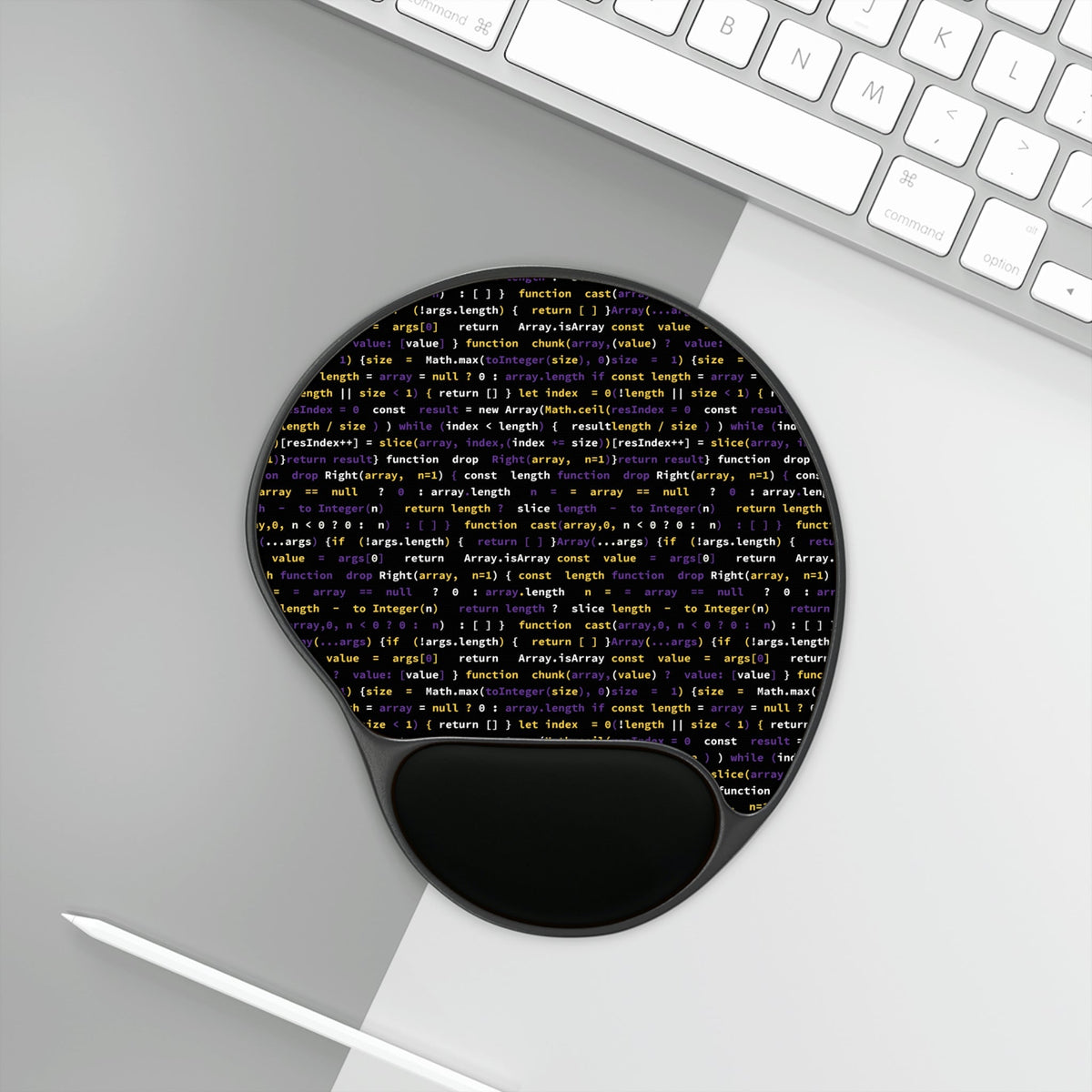 Source Code Non-Binary Pride Mouse Pad With Wrist Rest – NerdyKeppie