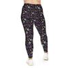 A person wearing a NerdyKeppie "Space Ace" Ace Pride Plus Size Leggings. Ace Pride plus-size leggings with a "Space Ace" pattern on it, available from 2XL to 6XL.