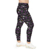 A person wearing a NerdyKeppie "Space Ace" Ace Pride Plus Size Leggings. Ace Pride plus-size leggings with a "Space Ace" pattern on it, available from 2XL to 6XL.
