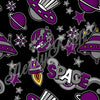A person wearing a NerdyKeppie "Space Ace" Ace Pride Plus Size Leggings. Ace Pride plus-size leggings with a "Space Ace" pattern on it, available from 2XL to 6XL.
