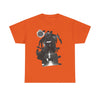 NerdyKeppie "Space Jammer" Alex Smith Original - Guest Artist Cotton Tee Shirt. A unisex cotton tee shirt by Alex Smith, an award winning artist/writer/musician whose work uses sci-fi and Afrofuturism to create rich and immersive worlds through a queer, body-positive lens. This design was created by Alex Smith and is sold exclusively through NerdyKeppie. 