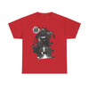 NerdyKeppie "Space Jammer" Alex Smith Original - Guest Artist Cotton Tee Shirt. A unisex cotton tee shirt by Alex Smith, an award winning artist/writer/musician whose work uses sci-fi and Afrofuturism to create rich and immersive worlds through a queer, body-positive lens. This design was created by Alex Smith and is sold exclusively through NerdyKeppie. 
