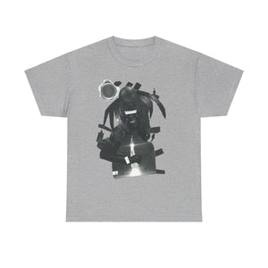 NerdyKeppie "Space Jammer" Alex Smith Original - Guest Artist Cotton Tee Shirt. A unisex cotton tee shirt by Alex Smith, an award winning artist/writer/musician whose work uses sci-fi and Afrofuturism to create rich and immersive worlds through a queer, body-positive lens. This design was created by Alex Smith and is sold exclusively through NerdyKeppie. 
