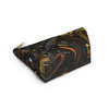 NerdyKeppie Splatter Wave Bear Pride Zipper Pouch with T-Bottom. A zippered accessory/makeup bag featuring a t-bottom and a Splatter Wave pattern in bearl pride colors. This bear pride zipper pouch is fully lined and comes in two sizes.