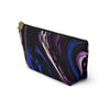 NerdyKeppie Splatter Wave Genderfluid Pride Zipper Pouch with T-Bottom. A zippered accessory/makeup bag featuring a t-bottom and a Splatter Wave pattern in genderfluid pride colors. This genderfluid pride zipper pouch is fully lined and comes in two sizes.