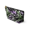NerdyKeppie Splatter Wave Genderqueer Pride Zipper Pouch with T-Bottom. A zippered accessory/makeup bag featuring a t-bottom and a Splatter Wave pattern in genderqueer pride colors. This genderqueer pride zipper pouch is fully lined and comes in two sizes.