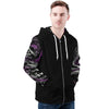 NerdyKeppie Splatter Wave Lightweight Ace Pride Zip Up Hoodie. 