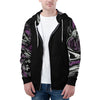 NerdyKeppie Splatter Wave Lightweight Ace Pride Zip Up Hoodie. 