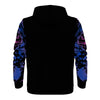 NerdyKeppie Splatter Wave Lightweight Bi Pride Zip Up Hoodie. 