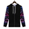 NerdyKeppie Splatter Wave Lightweight Bi Pride Zip Up Hoodie. 