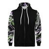 NerdyKeppie Splatter Wave Lightweight Genderqueer Pride Zip Up Hoodie. 