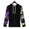 NerdyKeppie Splatter Wave Lightweight Non-Binary Pride Zip Up Hoodie. 