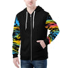 NerdyKeppie Splatter Wave Lightweight Pan Pride Zip Up Hoodie. 