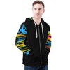 NerdyKeppie Splatter Wave Lightweight Pan Pride Zip Up Hoodie. 