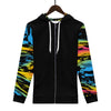 NerdyKeppie Splatter Wave Lightweight Pan Pride Zip Up Hoodie. 