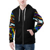 NerdyKeppie Splatter Wave Lightweight Progress Pride Zip Up Hoodie. 