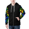 NerdyKeppie Splatter Wave Lightweight Rainbow Gay Pride Zip Up Hoodie. 