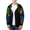 NerdyKeppie Splatter Wave Lightweight Rainbow Gay Pride Zip Up Hoodie. 