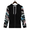 NerdyKeppie Splatter Wave Lightweight Trans Pride Zip Up Hoodie. 