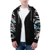 NerdyKeppie Splatter Wave Lightweight Trans Pride Zip Up Hoodie. 