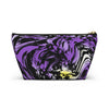 NerdyKeppie Splatter Wave Non-Binary Pride Zipper Pouch with T-Bottom. A zippered accessory/makeup bag featuring a t-bottom and a Splatter Wave pattern in non-binary pride colors. This non-binary pride zipper pouch is fully lined and comes in two sizes.