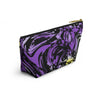 NerdyKeppie Splatter Wave Non-Binary Pride Zipper Pouch with T-Bottom. A zippered accessory/makeup bag featuring a t-bottom and a Splatter Wave pattern in non-binary pride colors. This non-binary pride zipper pouch is fully lined and comes in two sizes.
