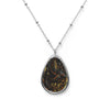 Splatter Wave Oval Bear Pride Necklace
