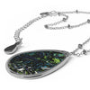 Splatter Wave Oval Gay Men's Pride Necklace