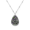 Splatter Wave Oval Genderqueer Pride Necklace