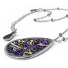 Splatter Wave Oval Non-Binary Pride Necklace