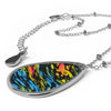 Splatter Wave Oval Pan Pride Necklace