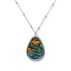 Splatter Wave Oval Pan Pride Necklace