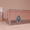 Splatter Wave Oval Trans Pride Necklace
