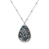 Splatter Wave Oval Trans Pride Necklace