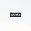 NerdyKeppie's Spooky Halloween Words Embroidered Patches are stitched on sturdy rectangular duck cloth and backed with vinyl fuse.