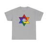 Star of David Cotton Rainbow Gay Pride Tee Shirt
