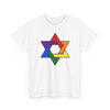 Star of David Cotton Rainbow Gay Pride Tee Shirt