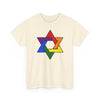 Star of David Cotton Rainbow Gay Pride Tee Shirt