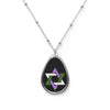 Star of David Oval Genderqueer Pride Necklace