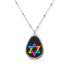 Star of David Oval Pan Pride Necklace